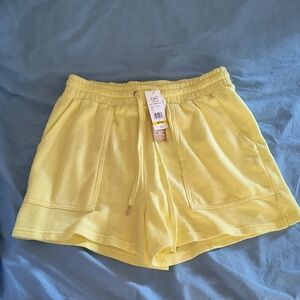 C & C California Women's Yellow Green Shorts M